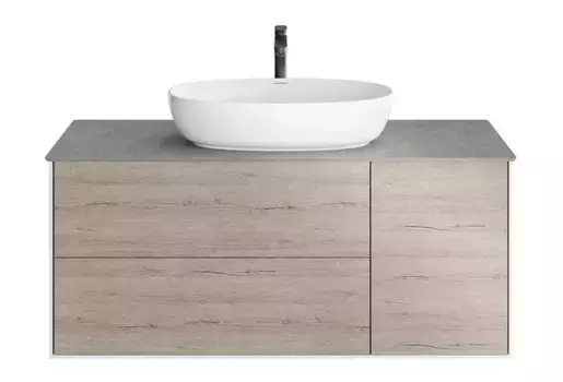 Тумба с раковиной «Kerama Marazzi» Plaza Modern 120/3 (Plaza 60/38) подвесная дуб Орегон