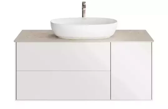 Тумба с раковиной «Kerama Marazzi» Plaza Modern 120/3 (Plaza 60/38) подвесная белая