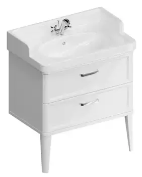 Тумба с раковиной «Kerama Marazzi» Pompei New 80 c 2 ящиками (Pompei 80) белая глянцевая