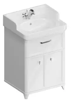 Тумба с раковиной «Kerama Marazzi» Pompei New 60 с ящиком и дверцами (Pompei 60) белая глянцевая