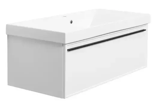 Тумба с раковиной «La Fenice» Elba 100 (Cubo 100) подвесная Bianco