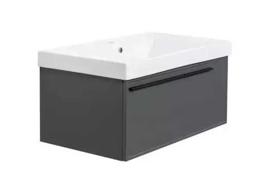 Тумба с раковиной «La Fenice» Elba 80 (Cubo 80) подвесная Grigio