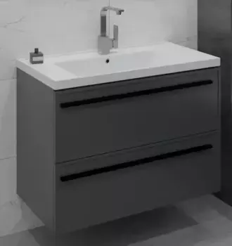 Тумба с раковиной «La Fenice» Elba 80 twin (Cubo 80) подвесная Grigio