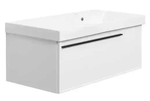 Тумба с раковиной «La Fenice» Elba 90 (Cubo 90 правая) подвесная Bianco