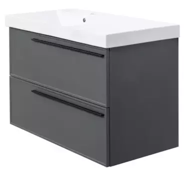 Тумба с раковиной «La Fenice» Elba 90 twin (Cubo 90 левая) подвесная Grigio