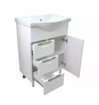 Тумба с раковиной «Loranto» Стиль 60/3 (Basic 60) белая