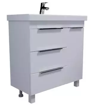 Тумба с раковиной «Marka One» Gaula 80Н 3я 1д (Moduo 80 Slim) белая
