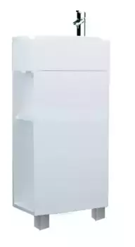 Тумба с раковиной «Marka One» Laura 40Н 1д (Mimi 40) белый глянец правая