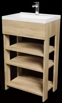 Тумба с раковиной «Marka One» Revo 50Н 3 полки (Revo 50) дуб Сонома