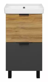 Тумба с раковиной «Misty» Форест 50 (Томь 50) дуб Вотан/антрацит