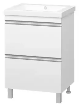 Тумба с раковиной «Misty» Ингрид 60 (Alice 58) белая