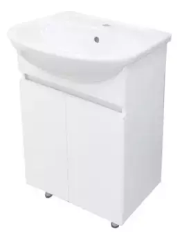 Тумба с раковиной «Misty» Элегия 55 (Исеть 55/45) белый