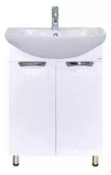 Тумба с раковиной «Misty» Лаванда 50 (Рива 50) белая