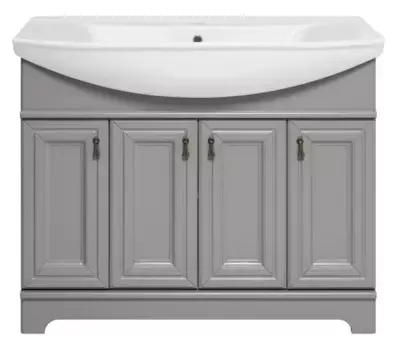 Тумба с раковиной «Misty» Лувр 105 (Стиль 105) серая