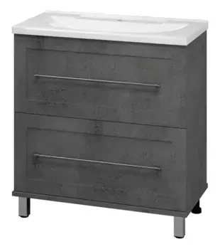 Тумба с раковиной «Misty» Марта 80 (Evva 80D) тёмный бетон