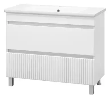 Тумба с раковиной «Misty» Мира 100 (Soft 100/47) белая