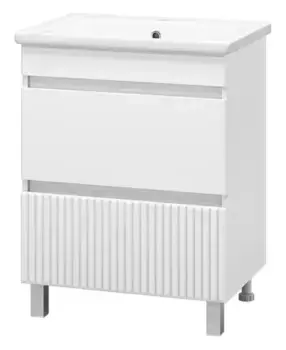 Тумба с раковиной «Misty» Мира 65 (Soft 65/46) белая