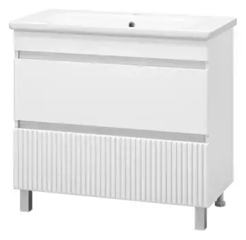 Тумба с раковиной «Misty» Мира 90 (Soft 90) белая