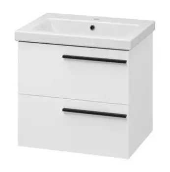 Тумба с раковиной «Misty» Ненси 60 (Como 60) подвесная белая
