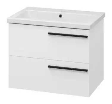 Тумба с раковиной «Misty» Ненси 70 (Como 70) подвесная белая