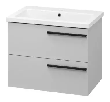 Тумба с раковиной «Misty» Ненси 70 (Como 70) подвесная серая