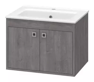 Тумба с раковиной «Misty» Пайн 60 (СL- 4020 60) подвесная дуб Уайт-Ривер серо-коричневый