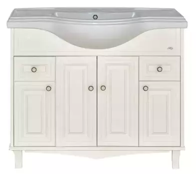 Тумба с раковиной «Misty» Шармель 105 (Классик 105) бежевая эмаль