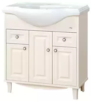 Тумба с раковиной «Misty» Шармель 80 (Классик 80) бежевая эмаль