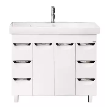 Тумба с раковиной «Misty» София 100 с 6 ящиками (Misty 100) белая