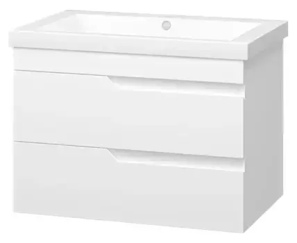 Тумба с раковиной «Misty» Софт 75 (Alice 75) подвесная белая