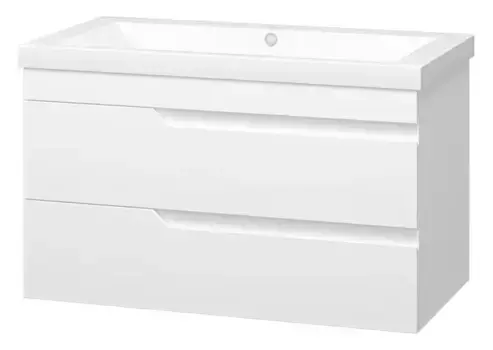 Тумба с раковиной «Misty» Софт 90 (Alice 90) подвесная белая