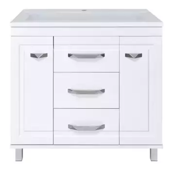 Тумба с раковиной «Misty» Терра 90 (Рава 90) белая