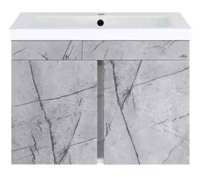 Тумба с раковиной «Misty» Торос 75 (Alice 75) подвесная серый мрамор