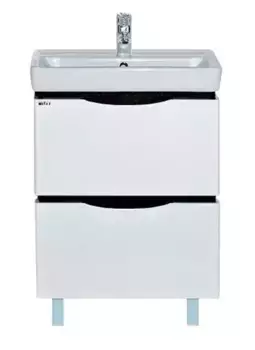 Тумба с раковиной «Misty» Венера 55 (Тигода 55) белая/венге