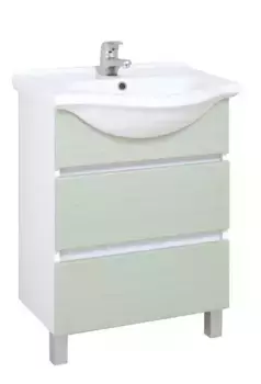 Тумба с раковиной «Onika» Элита 60.13 (Грация 60) олива/белая