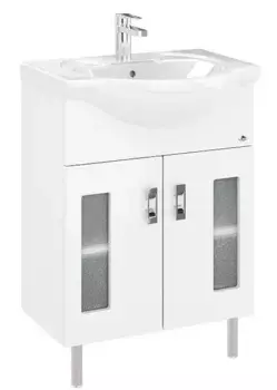 Тумба с раковиной «Onika» Кристалл 65.18 (Байкал 65) белая