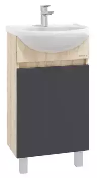 Тумба с раковиной «Onika» Милтон 45 (Уют 45) серая/дуб сонома правая