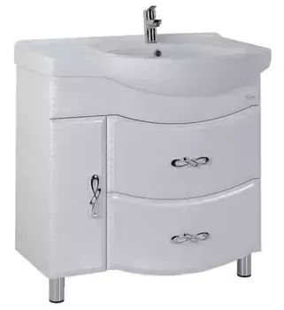 Тумба с раковиной «Onika» Вальс 82.13 (Коралл 83) белая левая