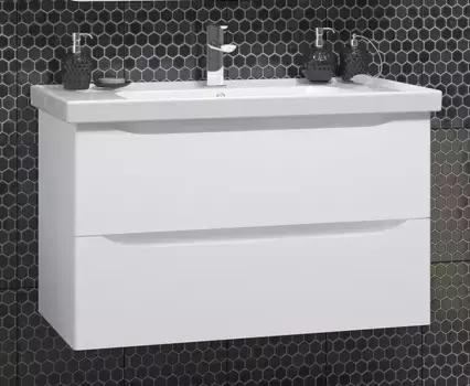 Тумба с раковиной «Opadiris» Элеганс 90 (Frame 90) подвесная белый матовый