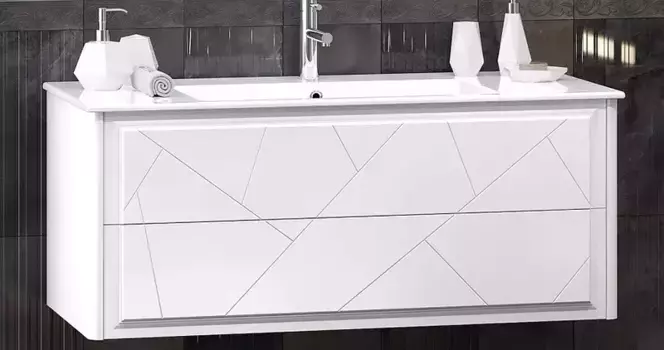 Тумба с раковиной «Opadiris» Луиджи 120-2 (Ibiza 121) подвесная белая матовая