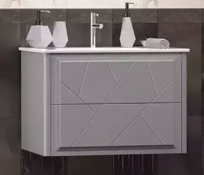 Тумба с раковиной «Opadiris» Луиджи 70-2 (Ibiza 71) подвесная серый матовый