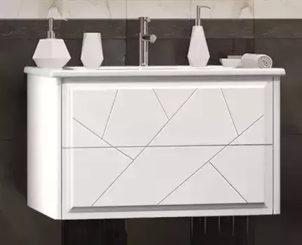 Тумба с раковиной «Opadiris» Луиджи 80-2 (Euphoria 80) подвесная белый матовый