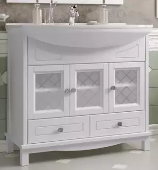 Тумба с раковиной «Opadiris» Омега 85 (Стиль 85) белая матовая