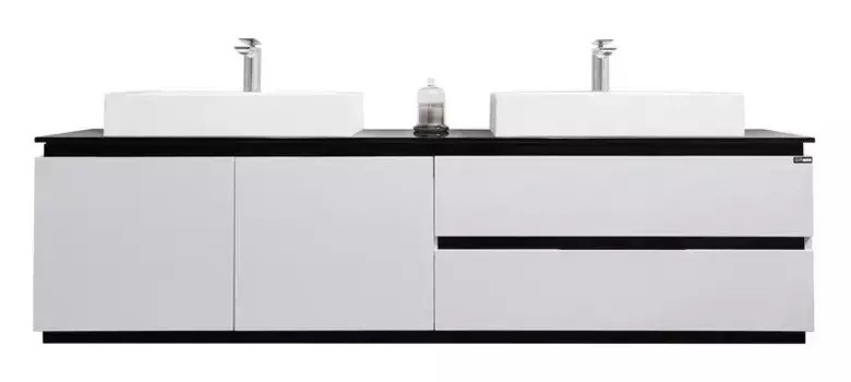 Тумба с раковиной «Orans» BC-6023-1800 180 подвесная белая/чёрная