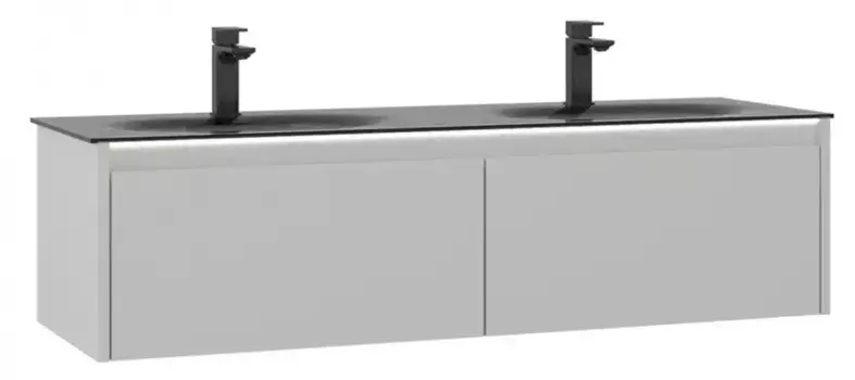 Тумба с раковиной «Orka» Lisbon 130 подвесная кашемировая матовая