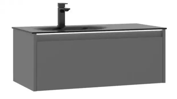 Тумба с раковиной «Orka» Lisbon 90 подвесная серая матовая
