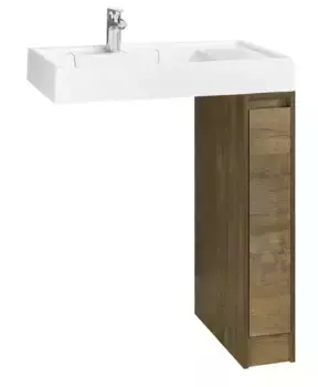 Тумба с раковиной под стиральную машину «Aquaton» Лондри 20 (Рейн 80) дуб кантри