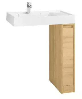 Тумба с раковиной под стиральную машину «Aquaton» Лондри 20 (Рейн 80) дуб сантана