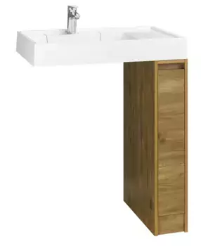 Тумба с раковиной под стиральную машину «Aquaton» Лондри 20 (Рейн 80) дуб рустикальный