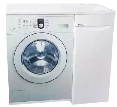 Тумба с раковиной под стиральную машину «Bellezza» Олиссия 100 (Даллас 100 правая) белая правая